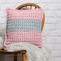 My First Striped Cushion Cover Crochet Kit, thumbnail 1 of 8