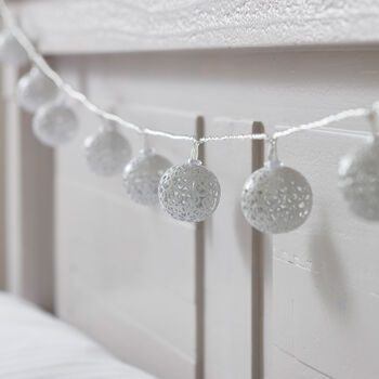 White Ball Moroccan Fairy Lights, 3 of 3