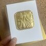 Handmade Personalised Bride And Groom Gold Wedding Card, thumbnail 6 of 6