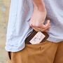 Brown Buffalo Leather Slim Zipped Card Holder, thumbnail 4 of 10