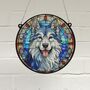 Alaskan Malamute Stained Glass Effect Suncatcher, thumbnail 1 of 6