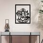 Wooden Hindu Elephant Modern Wall Art Home Room Decor, thumbnail 4 of 10