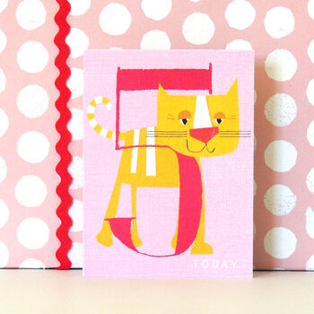 Mini Happy Cat 5th Birthday Card, 4 of 4