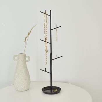 Black Jewellery Stand Optional Personalisation, 3 of 6