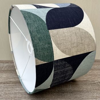 Reno Navy Blue Retro Style Lampshades, 5 of 9