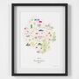 Map Of Herefordshire Art Print, thumbnail 2 of 5