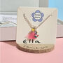 Dainty Tassel Initial Necklace Stand Up Gift In Box, thumbnail 3 of 12