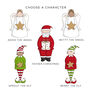 Personalised Santa Tree Decoration Christmas Card, thumbnail 3 of 3