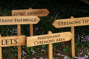 Country Lane Wooden Wedding Event Signs, 11 of 12