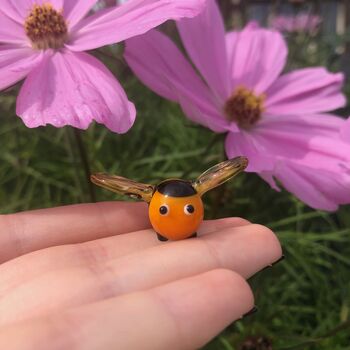 Handblown Glass Flying Bee, 2 of 3