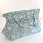 Wash Bag With Handles Aqua Floral Print, thumbnail 3 of 3