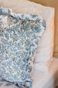 Indian Cotton Botanical Paisley Reversible Bedding Set, 4 of 4