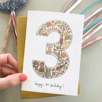 Children's Number Birthday Cards Age One To Five, 6 of 11
