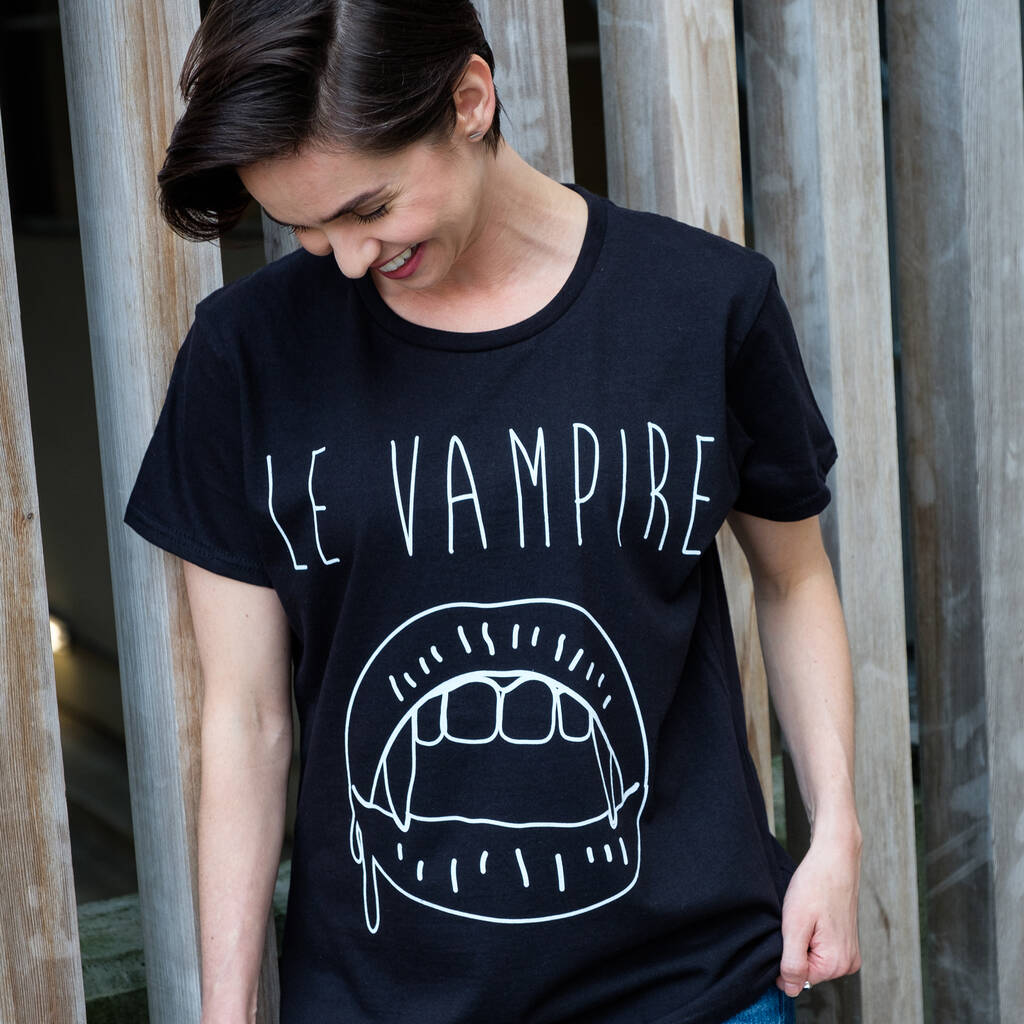 Le Vampire Women’s Slogan T Shirt, 1 of 5