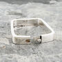 Rectangular Solid Sterling Silver Bangle, thumbnail 3 of 4