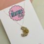 Croissant Glitter Charm Necklace / Bakery Lover Gift / Coffee Shop Lover Gift / French Café Jewellery, thumbnail 6 of 9