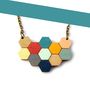 Hexagon Honeycomb Geometric Necklace, thumbnail 7 of 8