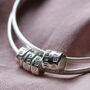 Personalised Silver Memo Bangle, thumbnail 4 of 8
