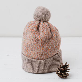 Lambswool Knitted Scatter Pom Pom Hat, 2 of 12