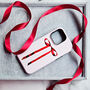Red Ribbon Personalised Phone Case, thumbnail 1 of 6