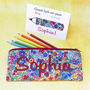 Personalised Liberty Pencil Case And Card First Day Of School Gift, thumbnail 2 of 6