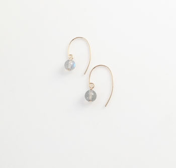 Gold Filled Labradorite Sphere Earrings, 5 of 6