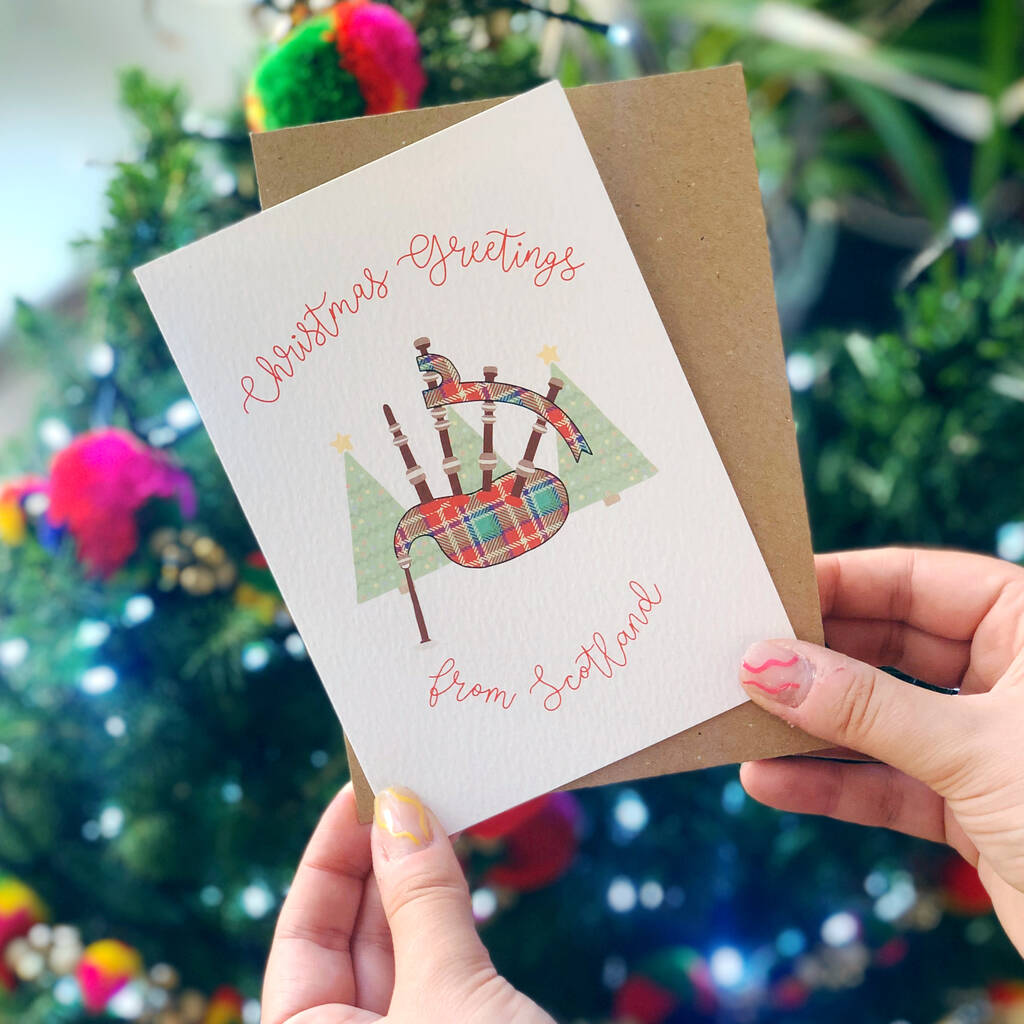 Charity Christmas Card 'Greetings From Scotland' By Xoxo Designs by