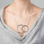 Double Circle Necklace, thumbnail 1 of 4