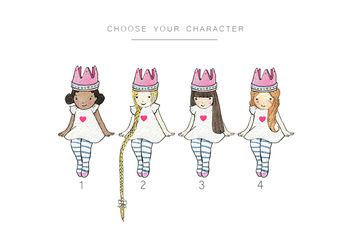 Personalised Girl's Princess And The Pea Picture, 6 of 10