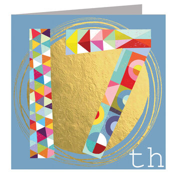 Gold Foiled Number Seventeen Card, 2 of 4