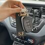 Personalised Saffiano Faux Leather Bag Charms Key Chain Keyring, thumbnail 1 of 7