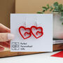 Love Heart Swirl Acrylic Earrings, thumbnail 8 of 8