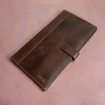 Personalised Vintage Leather Travel Wallet, 10 of 12
