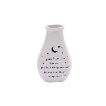 Ceramic 'Good Friends Are Like Stars…' Bud Vase, 2 of 2
