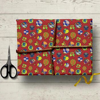 Christmas Baubles Afrocentric Luxury Wrapping Paper, 3 of 3