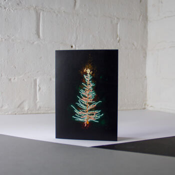 Traditional Tree Neon Christmas Card, 2 of 3