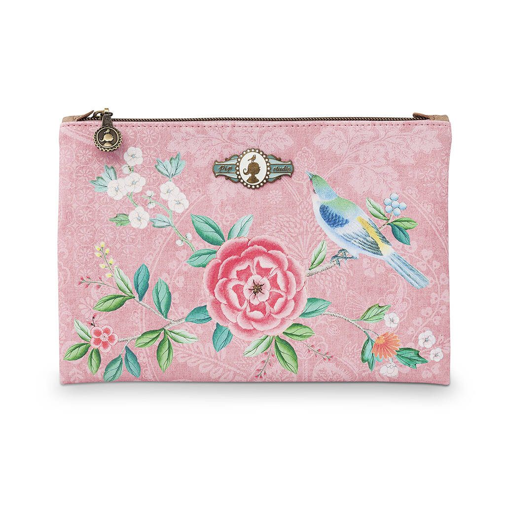 Pip Studio Cosmetic Flat Pouch Medium Good Morning Pink By Bell & Blue |  