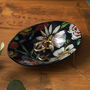 Twilight Bloom Glass Small Oval Bowl In Gift Box, thumbnail 1 of 3