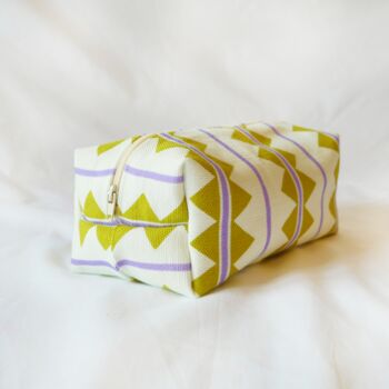 Ziggy Make Up Bag Mustard And Periwinkle, 2 of 2