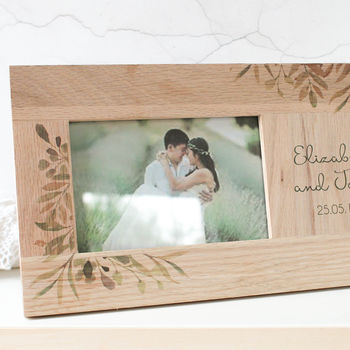 Personalised Wedding Photo Frame With Names And Date, 5 of 5