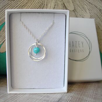 Turquoise Circles Necklace, 3 of 5