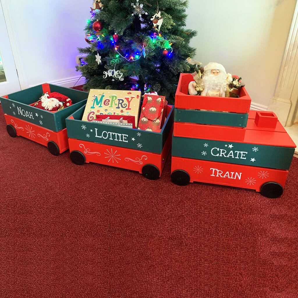 Personalised Christmas Crate Train By Plantabox