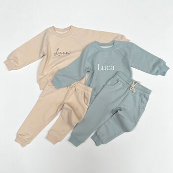 Personalised Organic Cotton Tracksuit For Kids, 5 of 5