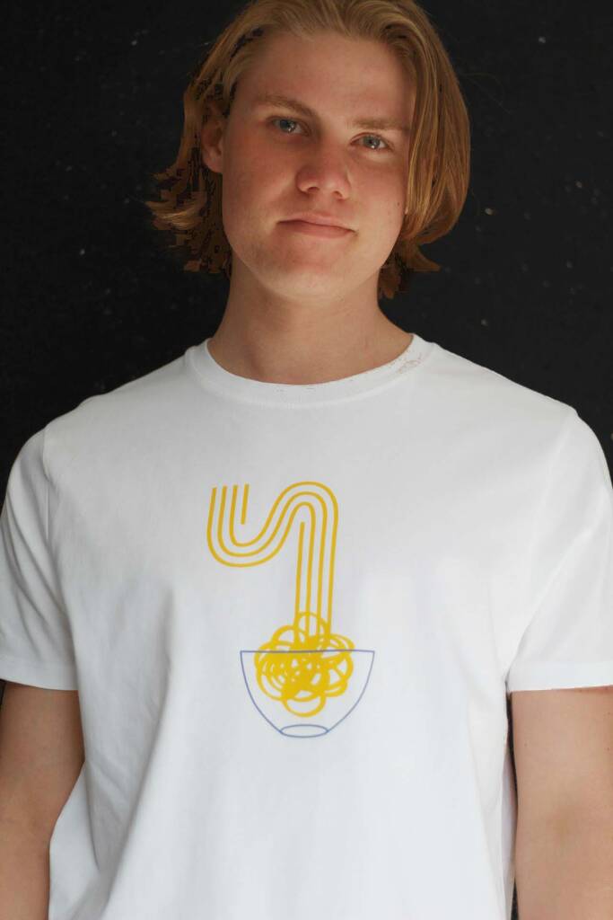Noodle T Shirt With Ramen Bowl Graphic In Organic Cotton, 1 of 6