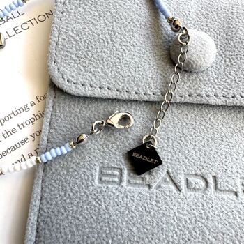 Manchester City Mcfc Bead Bracelet With Heart Charm, 4 of 6