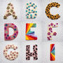 Pink And White Polka Dot Hanging Decorative Letter, thumbnail 4 of 6