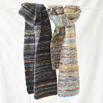 Fair Trade Unisex Chunky Scarf Repurposed Waste Wool, 2 of 10