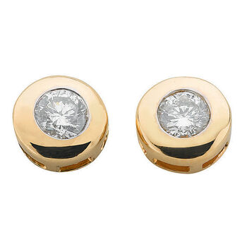 Fine Diamond Solid Gold Timelesss Stud Earrings, 2 of 3