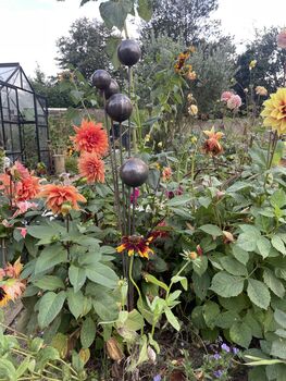 Stylish Cluster Of Five Steel Balls/Cups For Garden Large, 2 of 4