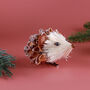 G Decor Set Of Two Handmade Natural Hedgehog Clip On Christmas Decorations, thumbnail 2 of 5
